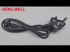 Cordón de extensión de energía de PVC India de 3 pin de 16A 250V personalizado