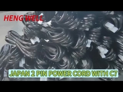 Japón 2 pines de cable de alimentación con c7