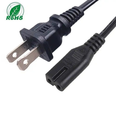 El cable de alimentación de EE.UU. negro 10A 125V 2 pines NEMA 1-15P enchufe a la IEC 320 C7