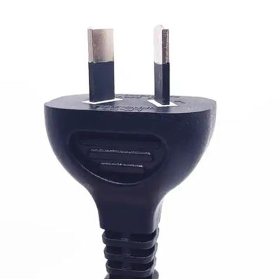 Tipo de cable de alimentación negro de Australia, SAA 2 pines de cable de extensión de corriente alterna 7.5A 250V