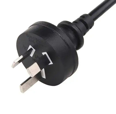 3 pines de cable de alimentación estándar AU SAA Certificación 250V 10A Australia