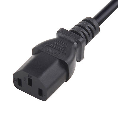 250V C13 Sudáfrica Cordón de alimentación 3 pin conector de extensión para computadora