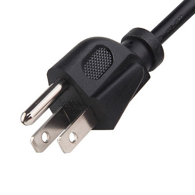 Cordón eléctrico negro de EE.UU. 0,75m 5m 3 pin NEMA 5-15P Enchufe a la IEC 320 C13 Tipo de EE.UU.
