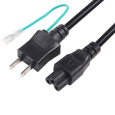 JIS Japón Enchufe de cable de alimentación Negro de 3 pines de chorro de PSE aprobación 7A 15A 125V