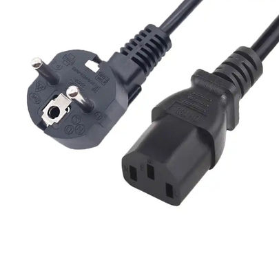 VDE 16A 250V 3 tapones de conexión C13 EU cable de alimentación