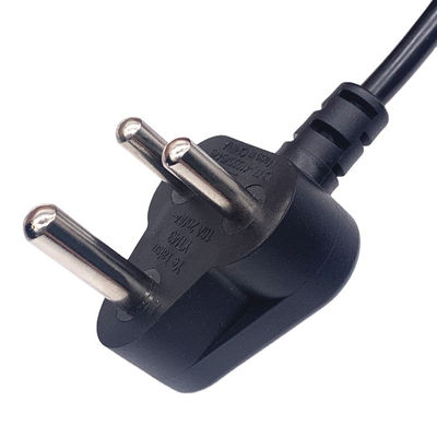 Cable de conector de 3 pines 6A 250V C13 para computadoras portátiles de India