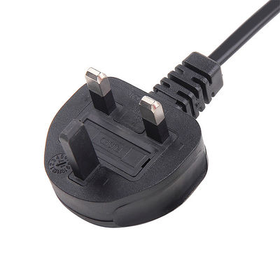 Cordón de alimentación personalizado del Reino Unido 2 pin 3A 5A 10A 13A 250V BS1363 para computadora