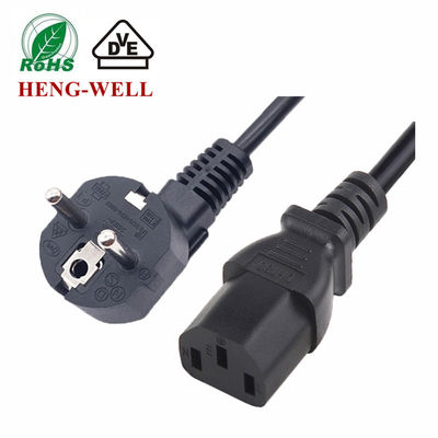 3 cables de conexión europeos de 3 pines de la norma UE 16A 250V enchufe a la CEI C13 para cables de alimentación de electrodomésticos