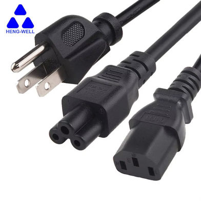 UL 3 cable USA cable de alimentación 18AWG NEMA eléctrico 5-15p a IEC C13 Cable de computadora portátil