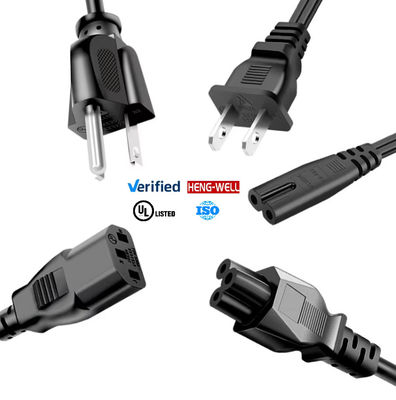 7A-10A 125V USA Cordón de extensión de energía con enchufe Nema5-15P