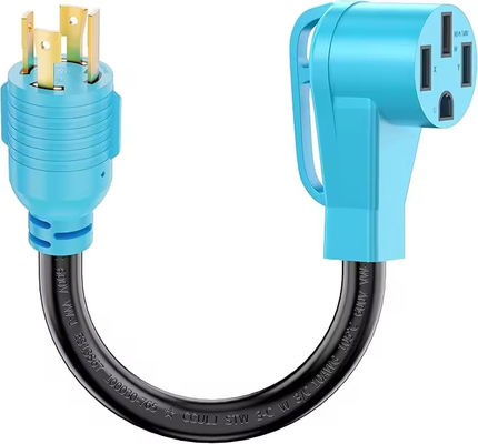 1 FT 10 Gauge STW USA Adaptador de generador de RV de cable de alimentación con enchufe masculino NEMA L14-30 y enchufe femenino NEMA 14-50 Tipo de cable SJTW