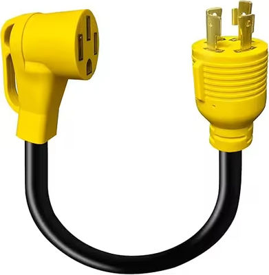 NEMA L14-30P a 14-50R Cordón de adaptador para RV/EV STW 10 AWG SJTW alambre para EE.UU. Generadores de energía Camper de remolque de casa RV